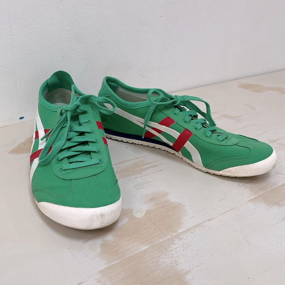 Onitsuka Tiger by Asics Green and Red Sneakers